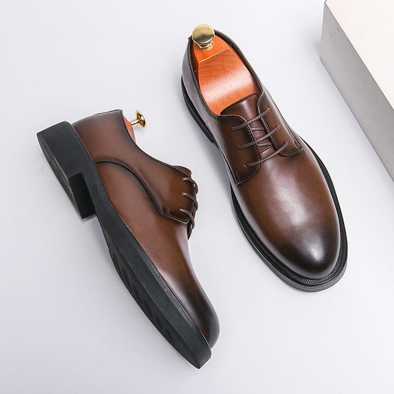Foreign trade 2025 men's business leather shoes men's British style Korean version large size formal office casual men's shoes