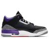 Air Jordan 3 Retro Court Purple Unisex Sneakers Black Cement-Grey White CT8532-050
