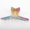Yousheng Hair Claw Glitter Fishtail Shape Back Head Hair Clip Anti-slip Teeth Strong Grip Shower Hair Clamp Versatile Use Hair Accessory