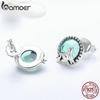 BAMOER New Collection Romantic 925 Sterling Silver Fairy Story Light Green CZ Stud Earrings Women Sterling Silver Jewelry SCE383