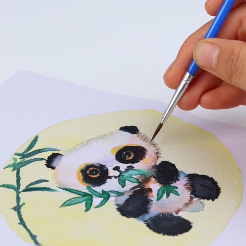 Boyama Fırçaları Seti Sanat Yuvarlak Düz Saç Naylon Saç Boya Fırçası Yağlı Akrilik Suluboya Çocuklar/Sanatçılar/Yeni Başlayanlar/Öğrenciler İçin