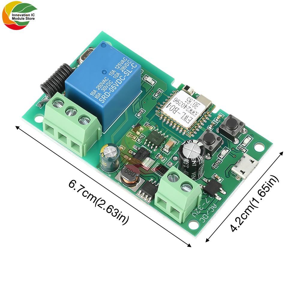 DC 5V 7V-32V Wifi Relay Module for eWeLink APP Remote Control Self-lock Wireless Delay Relay for Smart Intelligent Home