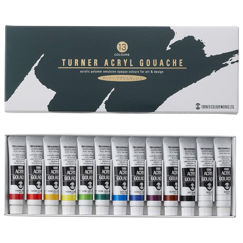 Turner Color Acrylic Gouache 13-Pack (12 Colors) School Set AG13C 11ML
