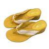 Soft Leather Version~ Retro New Dopamine Toe Flip-flops Women's Lace Suede One-pedal Lazy Wedge Heel Sandals
