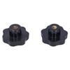 2Pcs Star Grip Knob 7Star Tighten Nut Clamping Handle Machine Tool Accessories M12 X 80