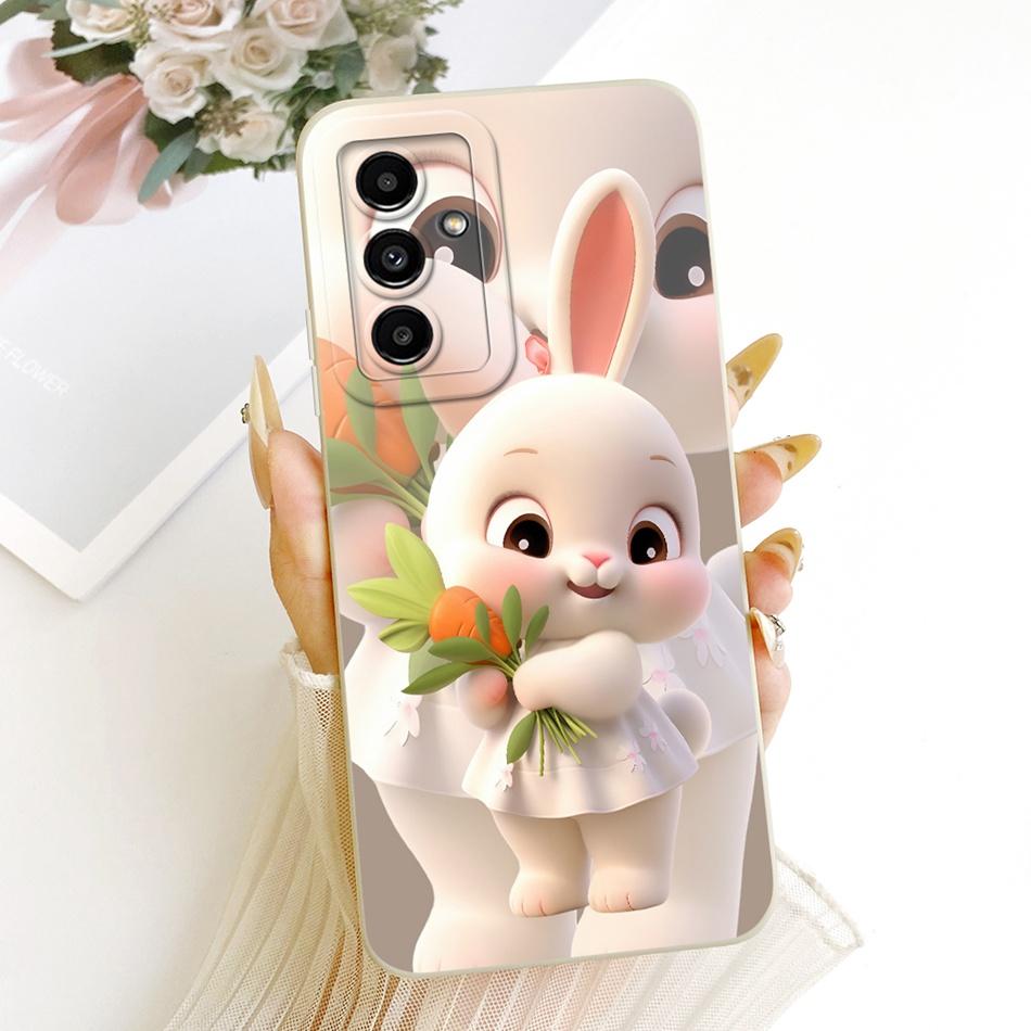 For Samsung Galaxy A05s A05 Cute Cat Flower Cartoon Phone Case For Samsung A05 A 05 05S A05S Shockproof Soft Silicone Cases