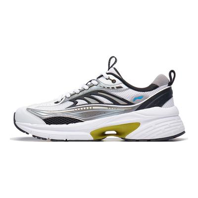LiNing Yixing Lite Všestranné Retro Dad Shoes Tlmenie nárazov Podpora Odolné Protišmykové Nízky zvršok Ležérne topánky Pánske tenisky Sivé Červené Biele AGCT235-2