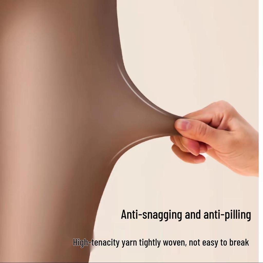 Upgraded High-Waist Seamless Sheer Black Fleece-Lined Leggings