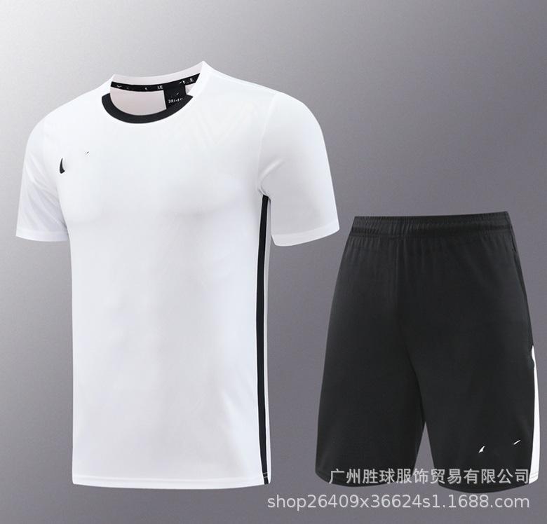 Nk Tuta da Allenamento Pantaloncini a Maniche Corte Casual, Maglia da Calcio, Maglia di Classe, Maglia Sportiva Fitness da Corsa per il Commercio Estero
