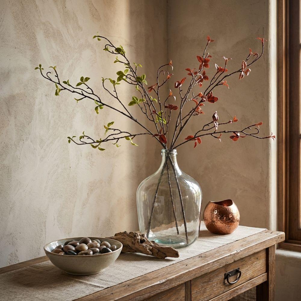Curly Twig Simulation Tree Branch Real Touch Artificial Greenery Stem Home Decor
