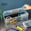 Talos Hardware Storage Box, with Handle Transparent Stackable Dust-Proof Organizer, for Tools Spices Art Supplies Office Accessories
