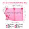 Anti-Scratch Cat Washing Bag, Kitten Bathing Essential with Nail Trimming Opening, Secure Restraint Bag for Grooming