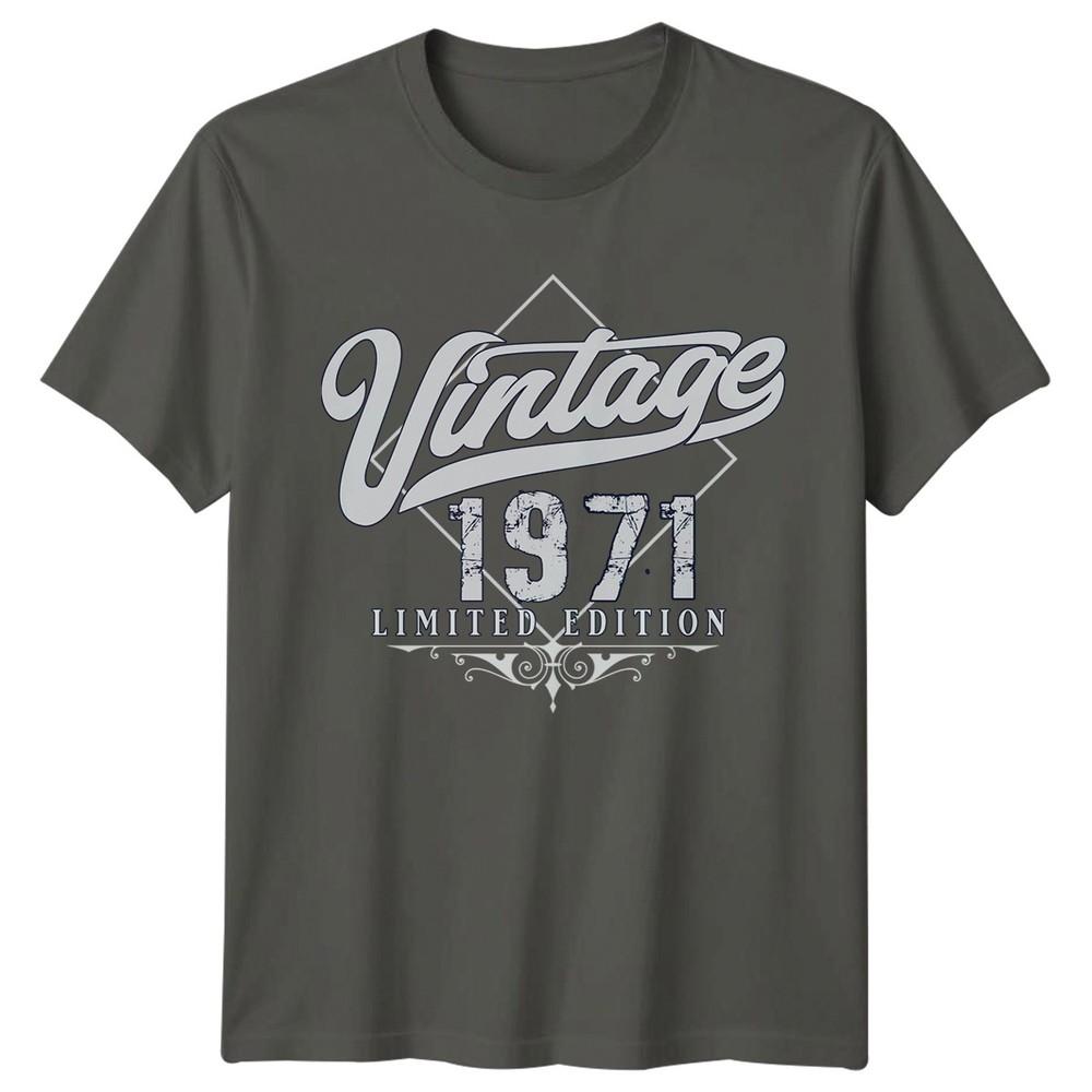 Vintage 1971 Limited Edition Unisexs TShirt 55th Birthday Gift Retro
