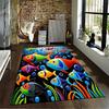 Colorful Tropical Fish Pattern Carpet for Bedroom or Living Room Decor Suitable for use as an anti-slip for living room bedroom sofas