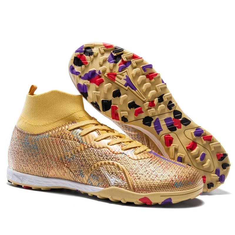 Men's/Women's Soccer Shoes Rubber Soft Sole Short Spikes Artificial Turf Indoor Competition Professional Children's Football Shoes