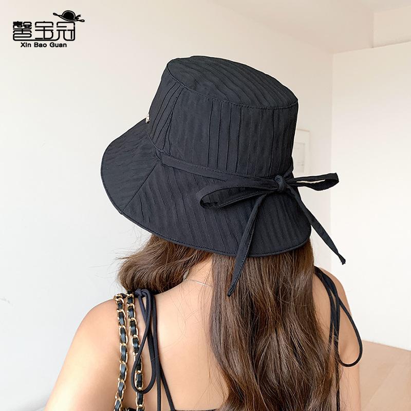 Simple Versatile Hat Women's Senior Sense Shows the Face Small Bucket Hat Spring and Summer Outdoor Travel Sunscreen Sunshade Basin Hat