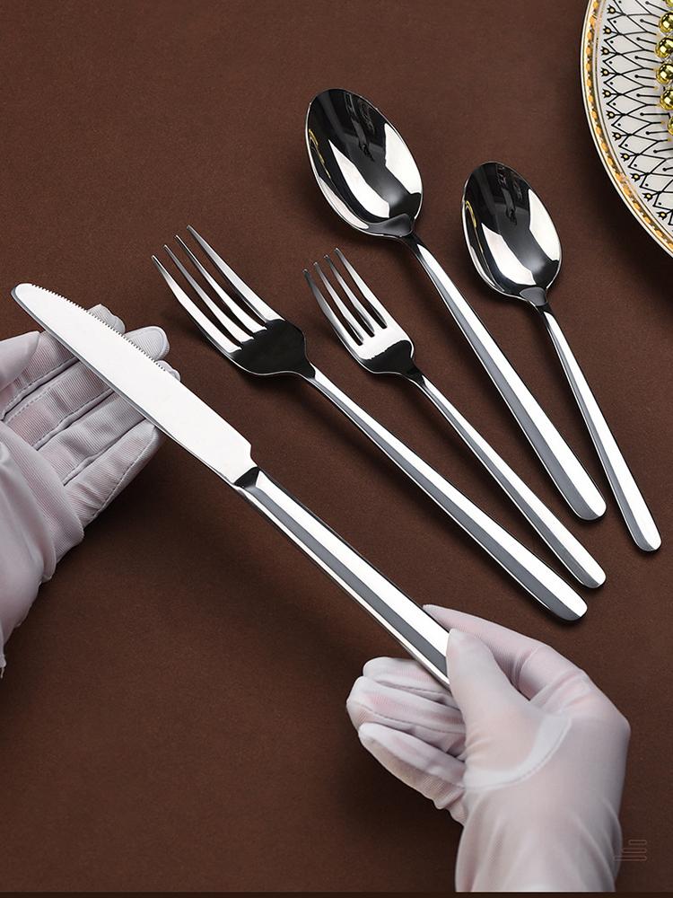 430 Stainless Steel Tableware Hotel High-end Western Food Tableware Foreign Trade Steak Knife, Fork and Spoon Set