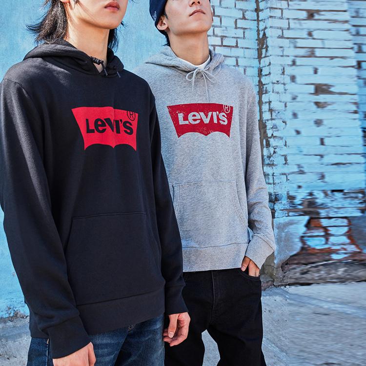 Levi's Men's Graphic Pullover Hoodie Black 19622-0005