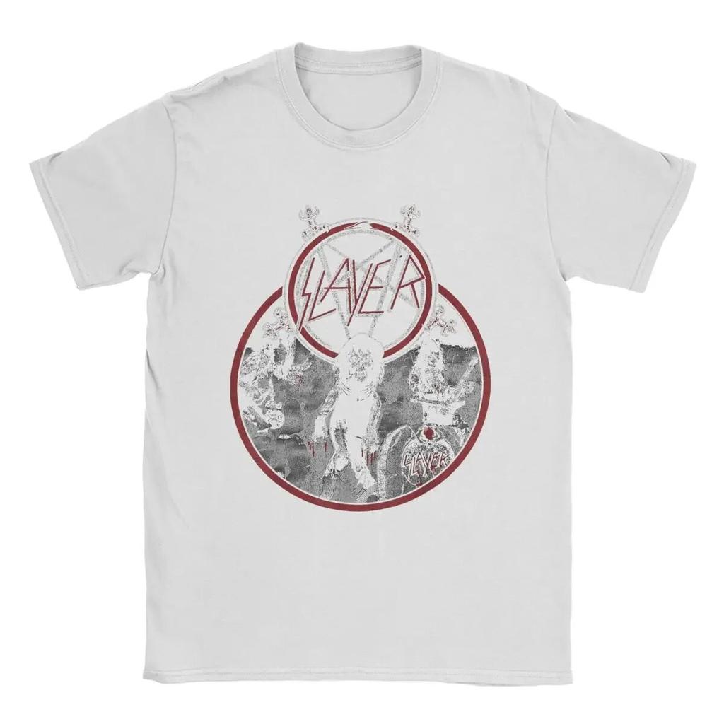 Slayer Live Undead T-shirt för unisex Hipster Cotton Tees Crewneck kortärmade T-shirts Presentidé Kläder