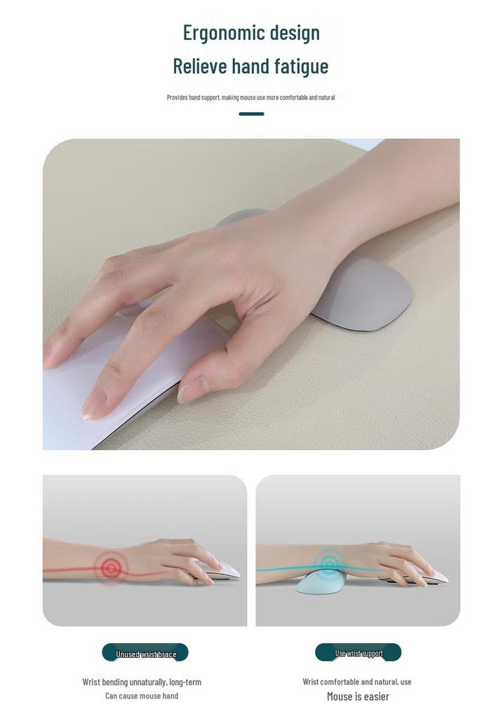 Odorless Silicone Wrist Rest Mouse Pad - Hand Protection & Comfort for Office Use