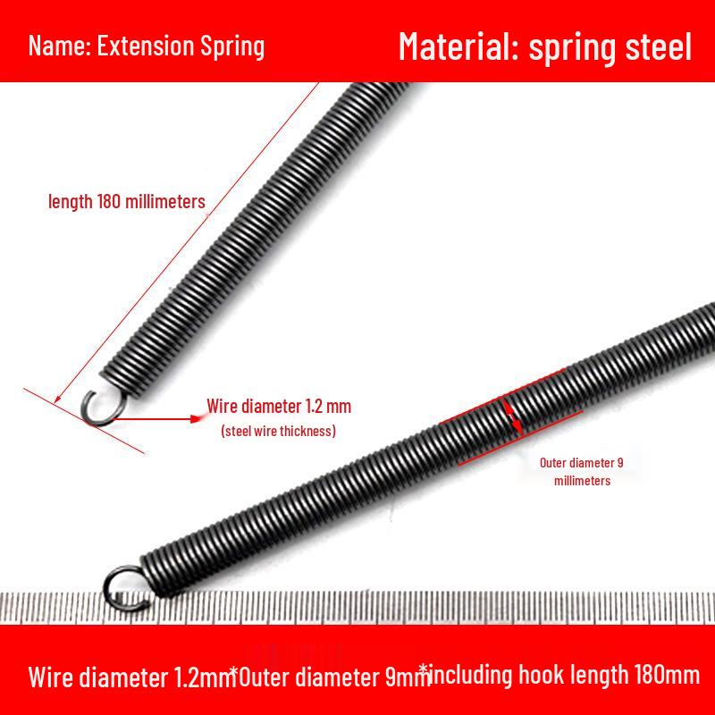 1.2mm Wire Extension Spring with Hook - Soft Tensile Force Spring Accessory
