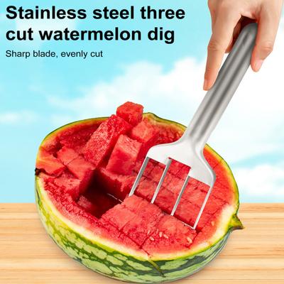 Strumento per tagliare l'anguria, efficiente affettatrice in acciaio inossidabile per anguria, mango, melone, gadget da cucina portatile per macedonia di frutta, picnic in famiglia, feste