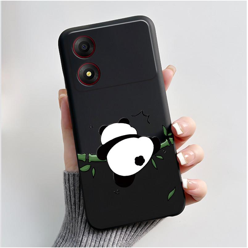 Casing For ZTE Blade A34 / A54 4G Phone Case Shell Aesthetic Cute Cat Astronaut Soft TPU Silicone Black Protective Cover Bumper