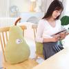 66X40Cm Humanoid Green Pear Plush Pillow Stuffed Kawaii Fruit Cushion Back Support Plushie Sofa Chair Decor Gift