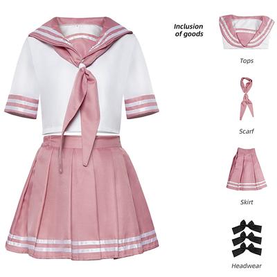 A-Fu Cosplay Sailor Outfit Japonské studentské ponožky s mašlemi Kostým Astolfo Cosplay