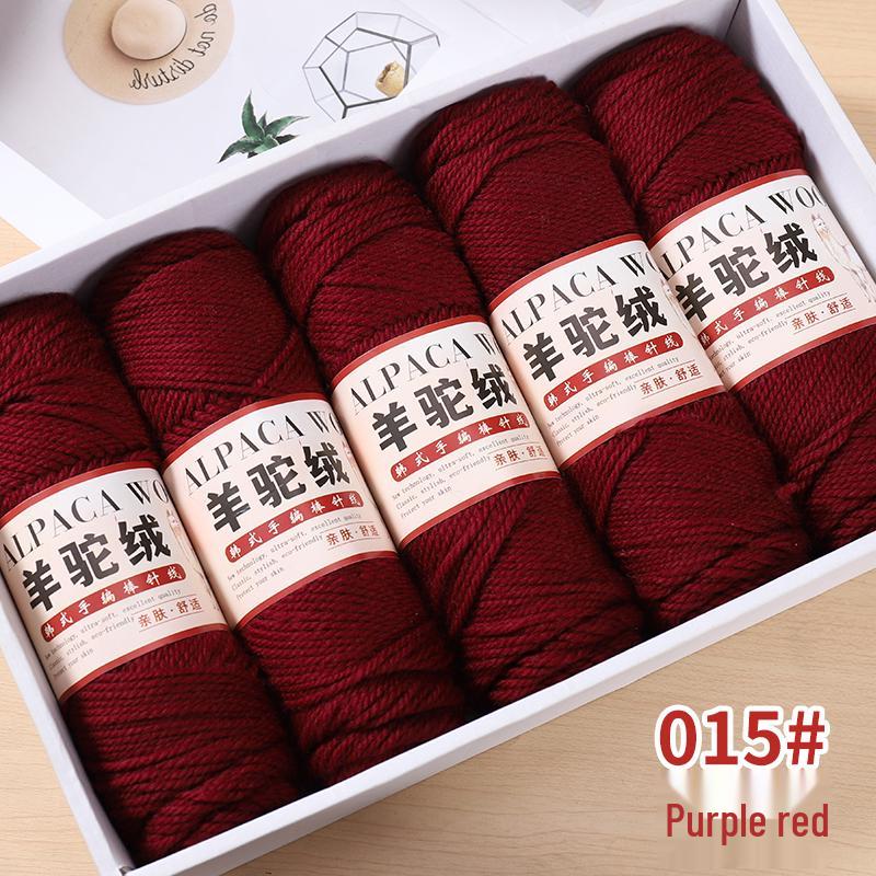 Mitteldickes Alpakawollgarn für DIY-Strickarbeiten - Perfekt für Pullover, Mäntel, Schals, Häkel- und Strickprojekte mit Nadeln.