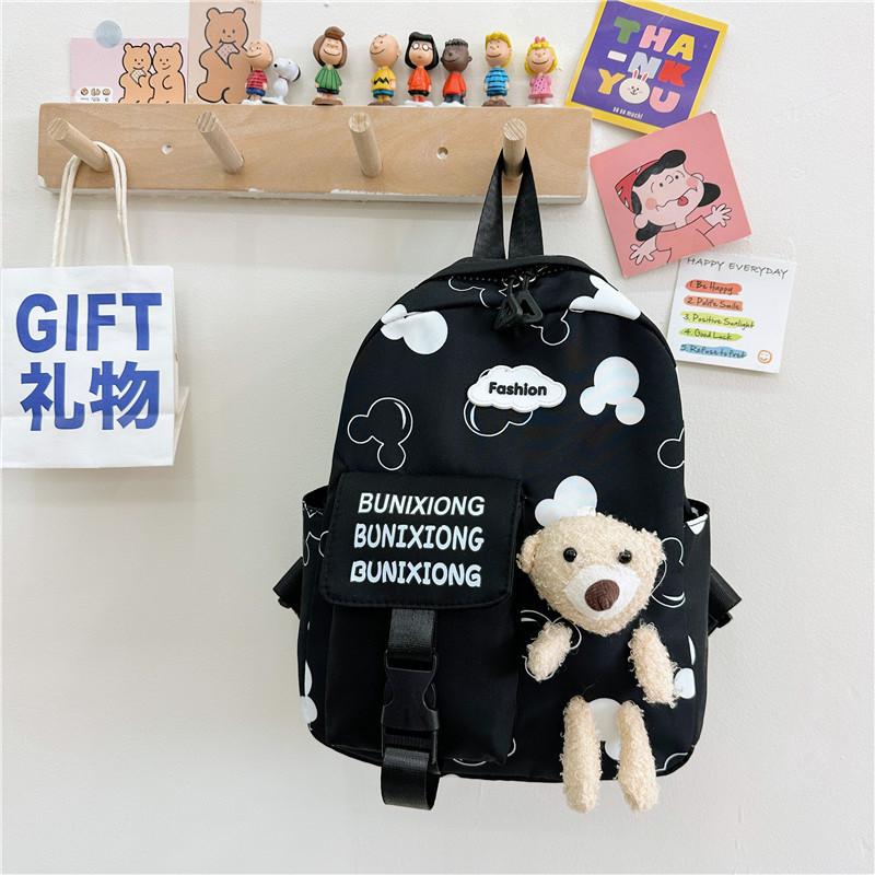 Adorable Cartoon Bear Backpack For Kids Stylish And Lightweight Oxford Cloth School Bag