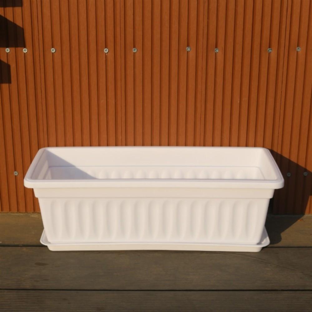 Colorful Rectangular Flower Pot With Tray Plant Pot Quality Garden Planter  Patio