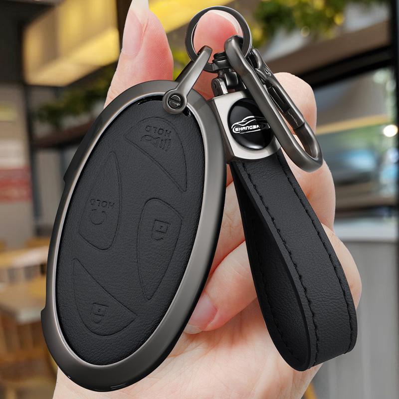 Auto Zinc Alloy Smart Control Key Fob Cover Mount Case Bag Fit For Hyundai Grandeur Gn7 Kona Sx2 Ev Ioniq6 Grand Prix 5/7 Bottons