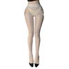Sheer Silk Stockings Garter Belt Suspender Pantyhose for Women See Through Open Crotch Cutout Tights Leggings Lingerie