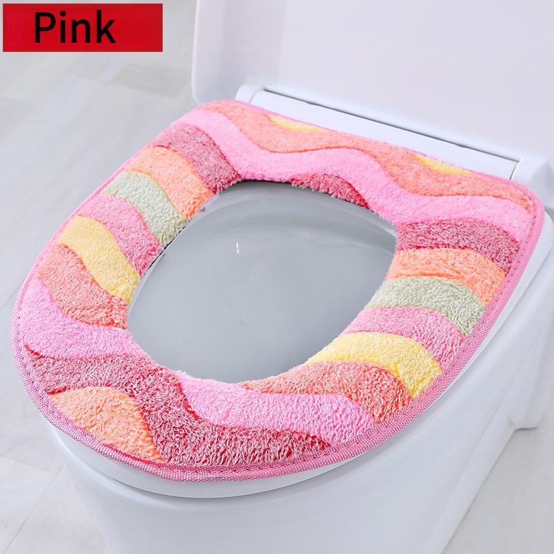 

Новый дизайн Главная Подушка для унитаза Подогреватель сиденья Подушка клейкая мягкая Крышка для унитаза застежка-молния утолщенная Милый коврик для туалета Чехлы для унитаза Подкладка розовый