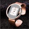 Women's Luxury Fashion Watch with Gold Steel Band and Black Dial