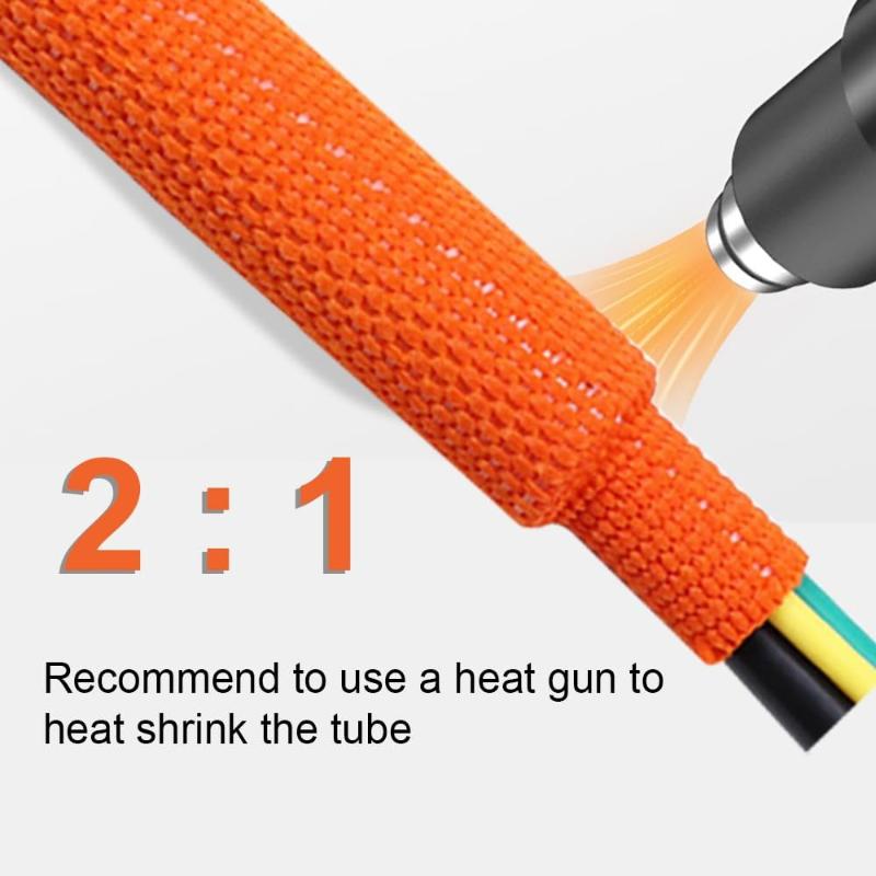 10M/1M Braided Heat Shrink Tube Flame Retardant Insulation Wear-Resistant for Car Line Organizer Wire Wrap Protection Cable Wrap
