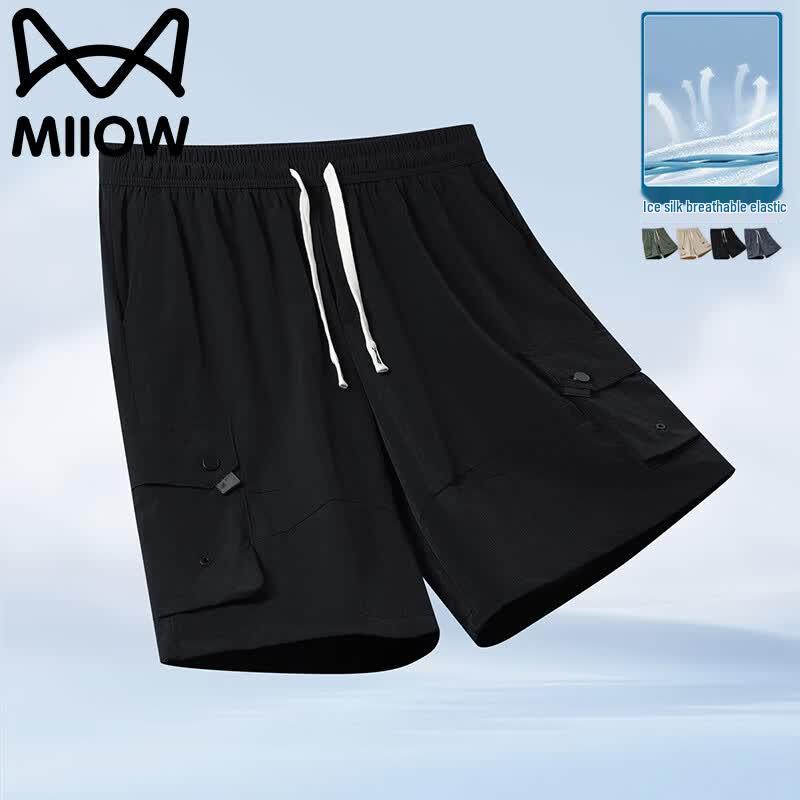 MiiOW Men s Ice Silk Loose Fit Cargo Shorts 8XL