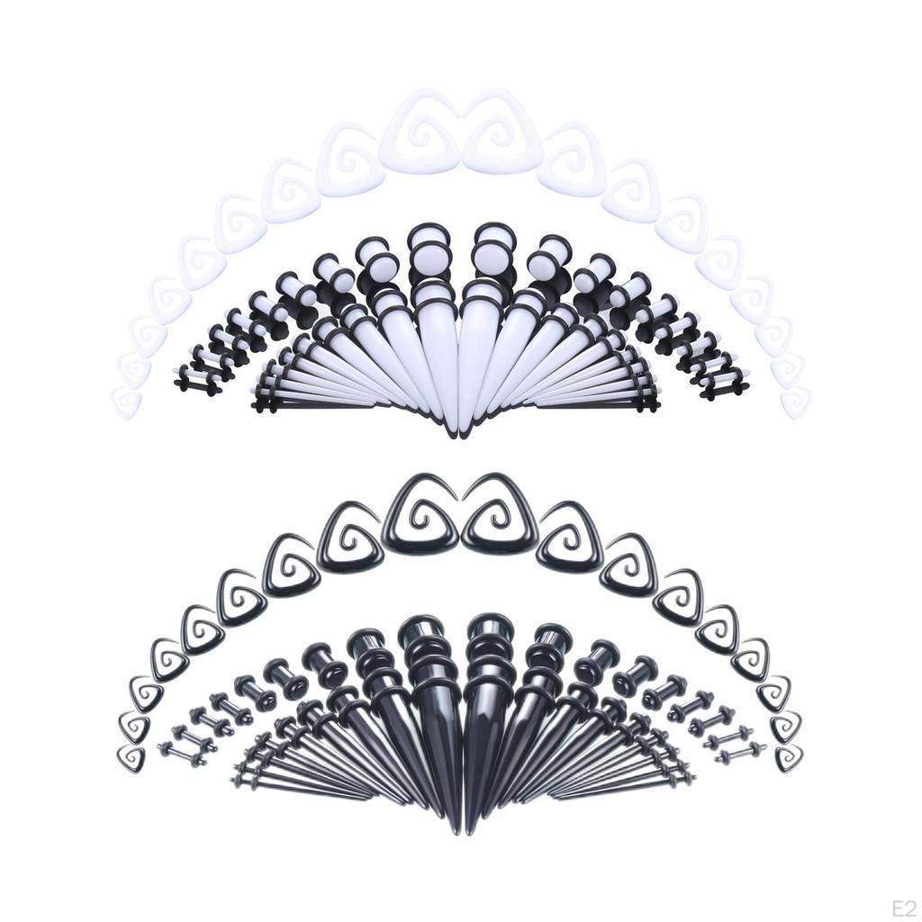 54 Pieces , Kit Stretching Stretchers Expanders Tapers Plugs Ear Body Jewelry