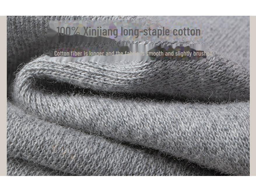 Pánská bavlněná sada spodního prádla Septwolves se středním výstřihem: Podzim/Zima Vrchní a spodní díl.