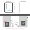 Pet Screen Door Magnetic Flap Screen Automatic Lockable Black Door for Dogs