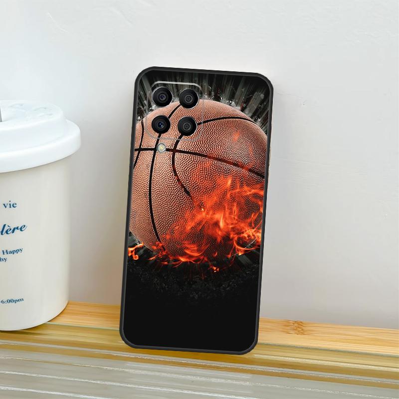 Basketball On Fire Case For Samsung Galaxy M52 M32 M12 M16 M14 M54 M13 M33 M53 M56 M36 M31 M11 M35 M55 M15 M06