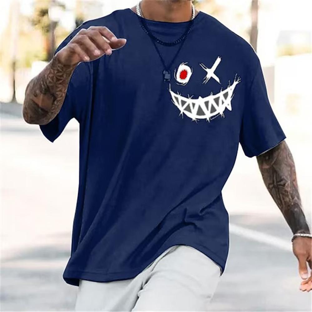 Мужская футболка с 3D принтом Evil Face — фото 3