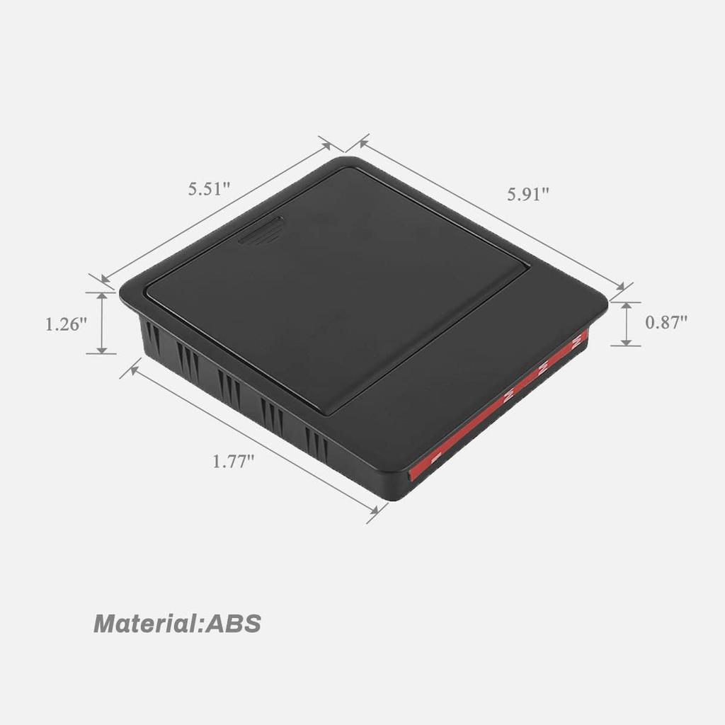Tesla Armrest Hidden Compartment Storage Box - Center Console Organizer With Secret Compartment For Tesla Model 3/Y (-)