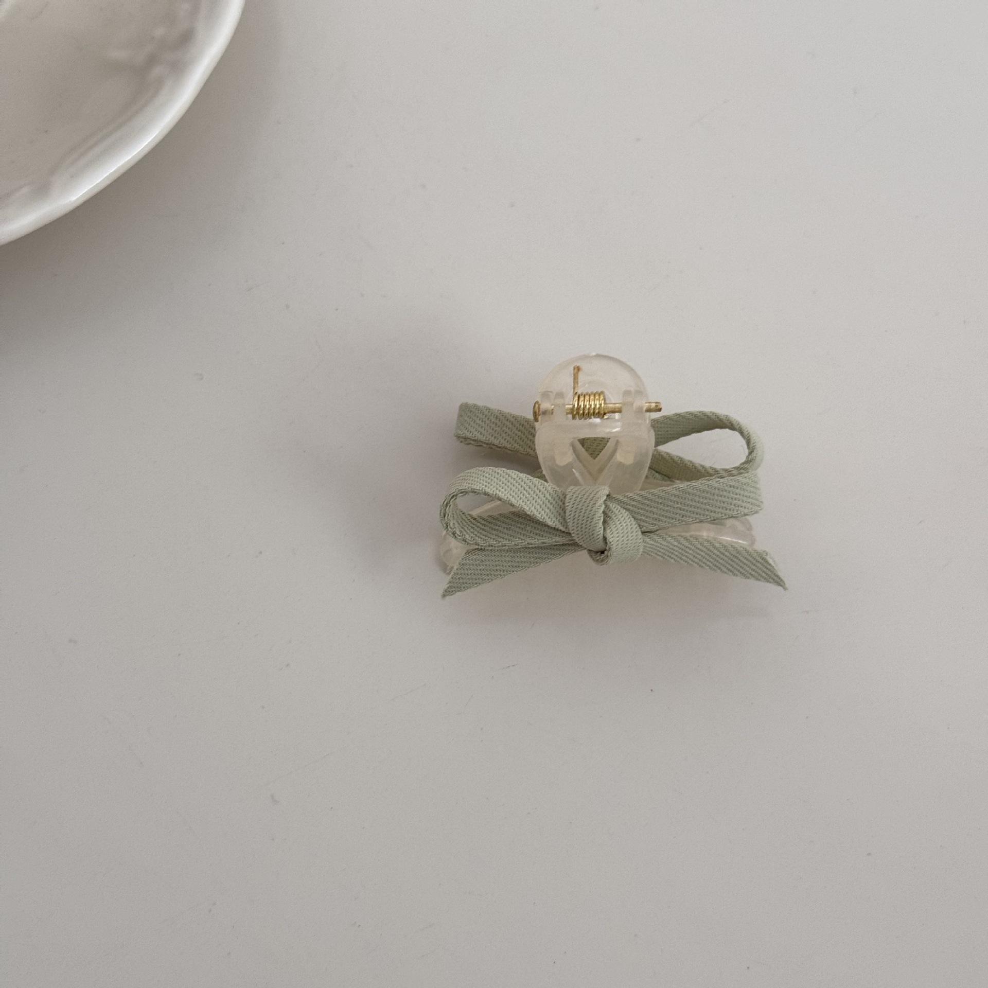 

Summer cream color fabric bow grab clip small size princess hair claw broken bangs side card accessories leading fashion new in