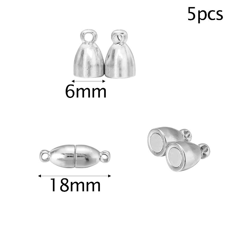 Louleur Round/Heart Strong Magnetic Clasps Magnet End Clasp Connectors for Jewelry Making DIY Bracelet Necklace Accessories