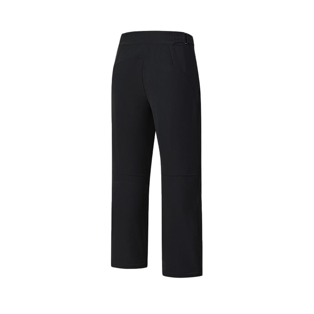 FILA Ski Series Fleece Lined Warm Comfortable Fashion Sports Ski Classic Versatile Woven Casual Pants Men pants Deep-Black A11M546801FBK