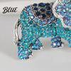 Rust-proof Brooch Rhinestone Elephant Pin for Women Sparkly Animal Lapel