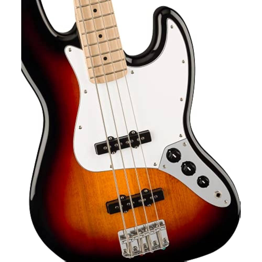 Squier by Fender Electric Bass Affinity Series™ Jazz Bass®, Maple Fingerboard, White Pickguard, 3...