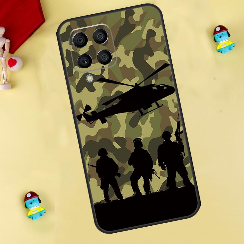 Camo military Army Case For Samsung Galaxy M33 M15 M55 M31 M13 M12 M14 M06 M16 M36 M56 M53 M32 M52 M35 M34 M54